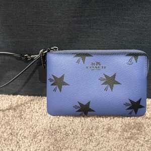 Coach Shooting Stars Black Wristlet with hangtag